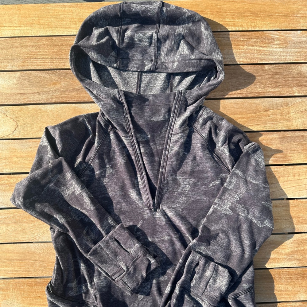 Lululemon Heathered Gray Camouflage Hoodie
